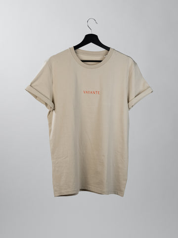 T-shirt Vayante beige unisexe confortable adapté à tous types de morphologie